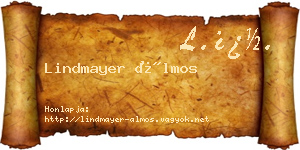 Lindmayer Álmos névjegykártya