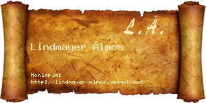 Lindmayer Álmos névjegykártya