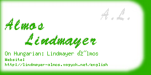 almos lindmayer business card